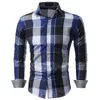 Män plaid skjortor passform mens klänning plaid skjortor man kläder social casual tröja män märke kemise homme kvalitet stor storlek xxxl