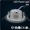 Ronde LED-glazen paneel licht verzonken plafondlamp 6W 12W 18W glazen downlights voor indoor AC85-265V