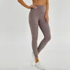 Matériel nu femmes pantalons de yoga couleur unie sport vêtements de sport leggings taille haute élastique fitness dame collants globaux entraînement5961287