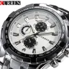 Luksusowe pełne zegarek stalowy Men Business Casual Quartz Brance Watches Waterproof Military Wristwatch Relogio dobry prezent