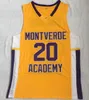 High School Montverde Academy Eagles Ben 20 Men basket Lsu Tigers College 25 Simmons Jersey Stictheed White Yellow Purple