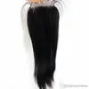 Virgin Human Hair Lace Stängning Peruansk malaysisk indisk kambodjansk mongolisk naturlig färg Rak hårbunt med 44 stängning