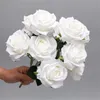 Falso Francês Rose (10 cabeças / grupo) 17,32" comprimento de simulação rosas para o casamento Início decorativa Flores artificiais