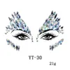 Festival Gezicht Juwelen Tattoo Rhinestone Crystal Gem Stones Tijdelijke Sticker Tribal Stijl 3D Body Face and Eye Jewels voorhoofd Stage Decor