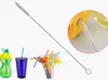 210pcs China Factory Supply Nylon Metal Drinking Straws Brush, 230MM Long Reusable Straws Brush Straw Cleaning Brush