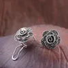 Gagafeel S925 Sterling Silver Rose Stude Kolki MARCASITE FLUSE KOTEKS