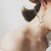 Boucles d'oreilles en spirale incurvées femme fille longue ligne boucles d'oreilles boucles d'oreilles boho 8 forme