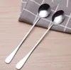 Stainless Steel Long Handle Spoon Coffee Latte Ice Cream Soda Sundae Cocktail Scoop ready to ship