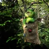 Creative Cute Frogs Cat Dog Harts Lying Santa Claus Statue Garden Hang On Tree Decorative Pendant Inomhus utomhusdekor prydnad T28079060