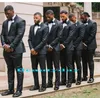 2019 Custom Made Twobutton Groomsmen Formal Dinner Party Prom Suits New Black Wedding Tuxedos Slim Fit Groom Wear Suits Jacketp3220252