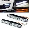 2x 30LED Araba Gündüz Fragman SUV Truck için Su geçirmez Tek Işıklar Otomatik 12V çevirin Işık DRL Gündüz Kafa Sis Lambası Running