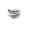 S1015 Jóias de moda S925 Sterling Sliver Ring Cat Cat Feather Open Ring5952760