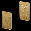 10pcslot Jesus Christ 10 Commandments Bullion Bar Craft 24K Gold Challenge Coin6616729