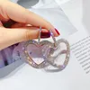 S925 Silver Full Diamond Bling Earring Heart Shape Exaggerated Personality Wild Drop Earrings for Women Party Wedding Lovers Gift Jewelry