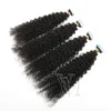 VMAE Virgin Tejp i mänskligt hårförlängning Omedelbar leverans 28 tum naturlig färg italiensk Curly Water Wave 3A 3C