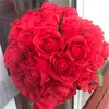 10 pcs artificielle rouge têtes de roses bouquet de fleurs de mariage mariée fausses fleurs en soie fête de Noël Valentine039s jour décoration de la maison3413958