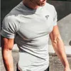 Hommes Courir Serré Court T-shirt Compression À Séchage Rapide T-shirt Mâle Gym Fitness Bodybuilding Jogging Homme T-shirts Tops Marque Clothing296p