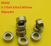 50 teile/los Freies verschiffen SR2ZZ SR2 ZZ kugellager 1/8 "x 3/8" x 5/32 "zoll Edelstahl kugellager Mini 3,175x9,525x3,967mm SR2Z R2ZZ