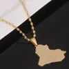 Rostfritt stål Irak Hängsmycke Halsband Guldfärg Smycken av Irak Halsband