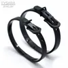 FYSARA Brand Couple Jewelry Stainless Steel Wrist Buckle Belt Bracelet Bangle for Women Men Love Punk Black Bangle1