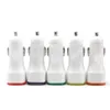 Usb Dual Car Charger Vehicle Portable Power Adapter 5V 1A LED Colorful For Phone Android For X XR