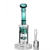 Recycler Dab Rig Bong in vetro narghilè Soffione doccia Perc Occhiali da fumo Tubi Piattaforme petrolifere Bong d'acqua inebrianti con Banger da 14 mm 8,4 pollici