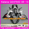 Kit für Suzuki KATANA GSX650F GSXF 650 GSXF-650 08 09 10 11 12 13 14 14HM.1 GSXF650 2008 2009 2010 2011 2012 2013 2014 Verkleidungsoberteil ALLES schwarz