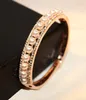 Nuevo diseñador de lujo de moda súper reluciente diamante elegante perlas brazalete de brazalete de oro rosa para mujeres chicas 19cm237g
