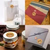 1000 pcs ronde bruine Xmas Gift Packaging Labels met 3 typen tas en doos afdichtingsticker label 1 inch papierstickers in roll