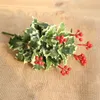 Boże Narodzenie czerwone jagody sztuczny kwiat domu dekoracje ślubne