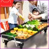 Huishoudelijke elektrische oven elektrische grill bakpan Koreaanse teppanyaki rook anti -aanbak barbecue grill9627147