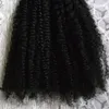 2 pacchi capelli ricci crespi mongoli 200 g senza trama fasci di capelli umani capelli umani ricci afro crespi per intrecciare sfusi senza accessorio9300056