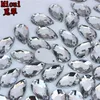 300PCS 8 13mm Sewing Acrylic Crystals Drop Rhinestone Flat Back Beads Strass Sew On Stones Gems for DIY Dress Crafts ZZ52269j