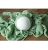 Baby Photography Props Wool Knitted Blanket Hat and Doll Newborn Photo Prop Shoot Studio Accessories