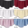 Frete grátis Hotel Elastic Bed Skirt 6 cores Tecido de camurça para King / Queen Size Poeira Ruffle Estilo Pastoral Estilo Fit Colcha