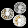 Commercio all'ingrosso punte di arte della decorazione 3D Strass Catena 3 Tipo Un Chiodo set di ruote di metallo Rivet Stella Cuore Craft