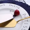 Färgrik Rostfritt Stål Serrated Edge Cake Server Blade Cutter Pie Pizza Shovel Cake Spatel Bakning Verktyg JK2005XB