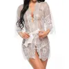 Damen Erotische Neue Spitze Transparente Dessous Sexy V-ausschnitt Nachtwäsche Roben mit G-string Babydoll Frauen Nachtwäsche