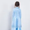 Retail kids luxury designer clothes girls dresses New Snow Queen Cloak Cartoon Party Stage Show Dress Princess Dresses Mesh Costum9330496