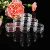 100pcs Clear color Empty Plastic Container Jars Pot 5 Gram Cosmetic Cream Eye Shadow Nails Powder Jewelry 5g(0.17oz)