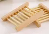 100PCS Natural Bamboo Trays Wholesale Wooden Soap Dish Wooden Soap Tray Holder Rack Plate Box Container for Bath Shower Bathroom