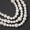 Męskie Kobiet Pearl Naszyjnik Biżuteria Hip Hop High Quality 6mm 8mm 10mm Mieszane Naszyjniki z koralików