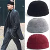 homens chapéu legal e mulheres de inverno / inverno 2019 cor sólida versátil melancia hip hop cap ski gorro de malha