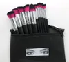 Hot Professional Makeup Brushes 10 Pieces Makeup Brush Set + Läderpåse DHL Gratis frakt