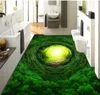 Malarstwo podłogowe 3D Fantasy Forest Path Mural-3D PVC Tapeta