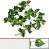 10pcs działka sztuczna jedwabna winogron Garland Faux Vine Ivy Indoor Outdoor Home Decor Wedding Flower Green Liście Dekoracja 250a