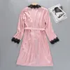 2pcs/مجموعة Lenceria Women Nightwear Ice Silk Satin Lightgowns for Women Nightdress Sexy Olee Sleepy Night Dress Dress Dont