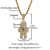 Hip Hop Volledige CZ Steen Verharde Bling Ijs Uit Astronaut Ruimtevaarder Hangers Ketting voor Mannen Rapper Sieraden 24 2852