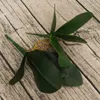 1pcs phalaenopsis blad konstgjorda växt dekorativa blommor hjälpmaterial blomma dekoration orkidé löv