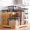 2/4 adet PET plastik kaplar Şeffaf istiflenebilir kuru saklama kutusu mutfak spagetti erişte mühürlü kaplar